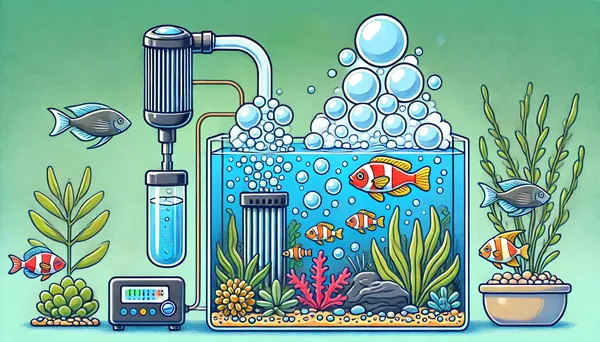 External air pump and fish tank making a lot of bubbles