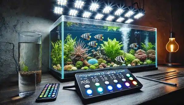 Best Practices for Setting an Aquarium Lighting Schedule - fish tank with a light scheduled programmed