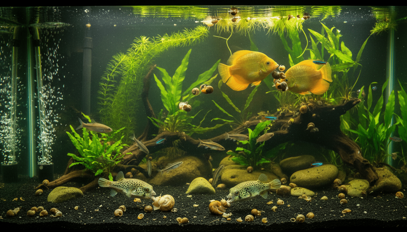 what fish tank fish eat snails