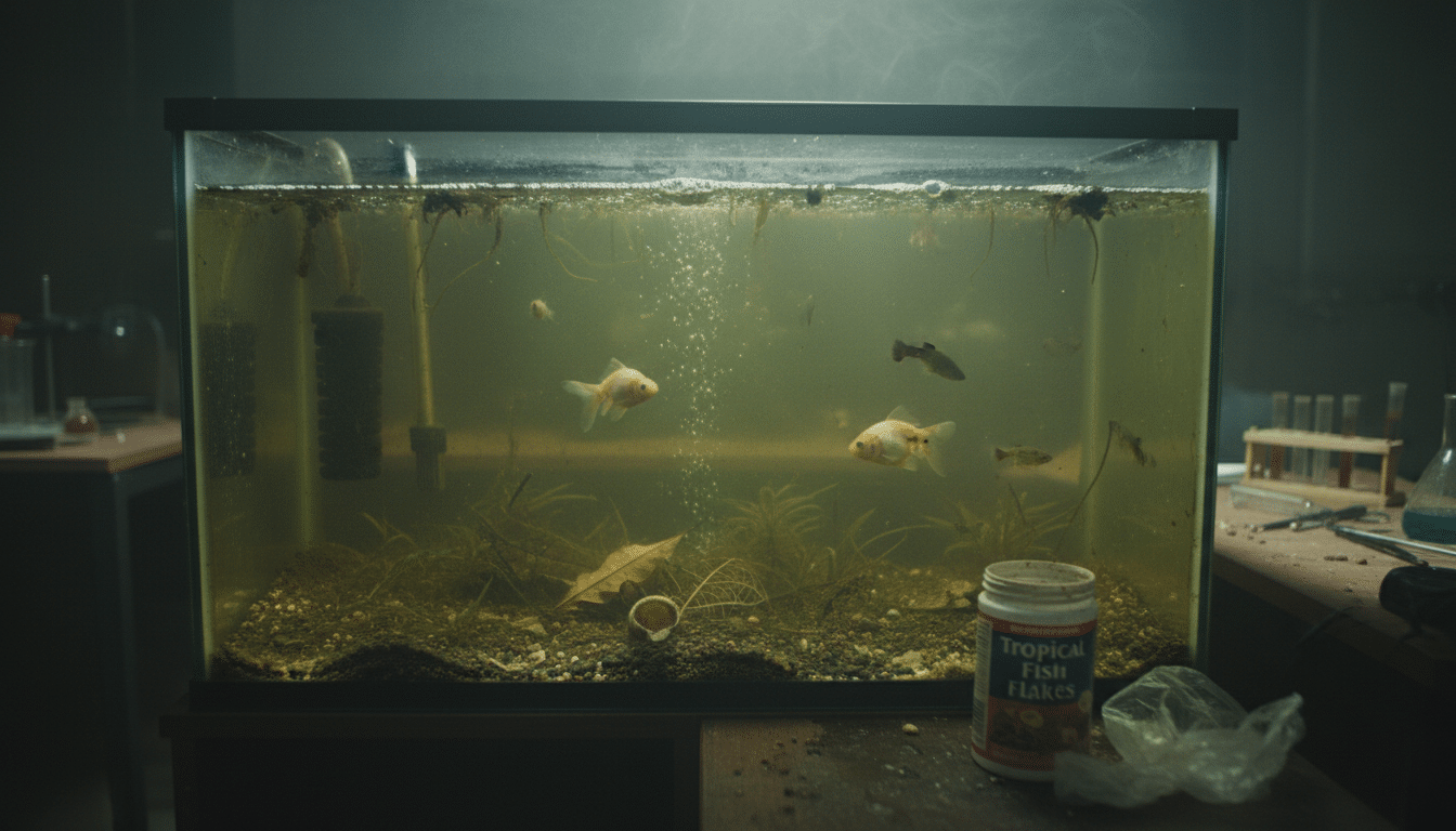 why fish tank water smells bad