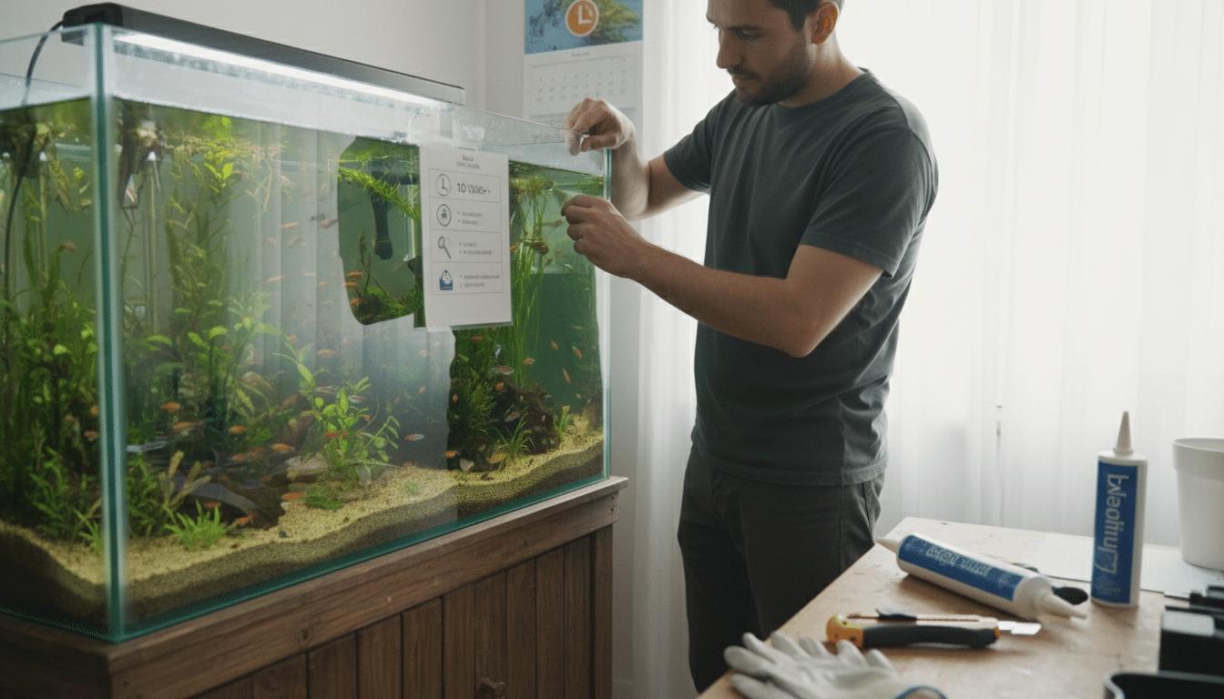 when to reseal a fish tank