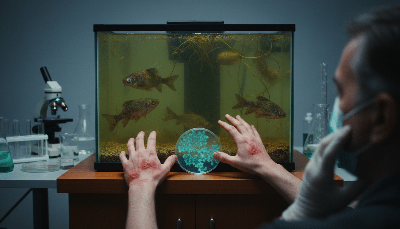 What is the disease in the fish tank for humans?