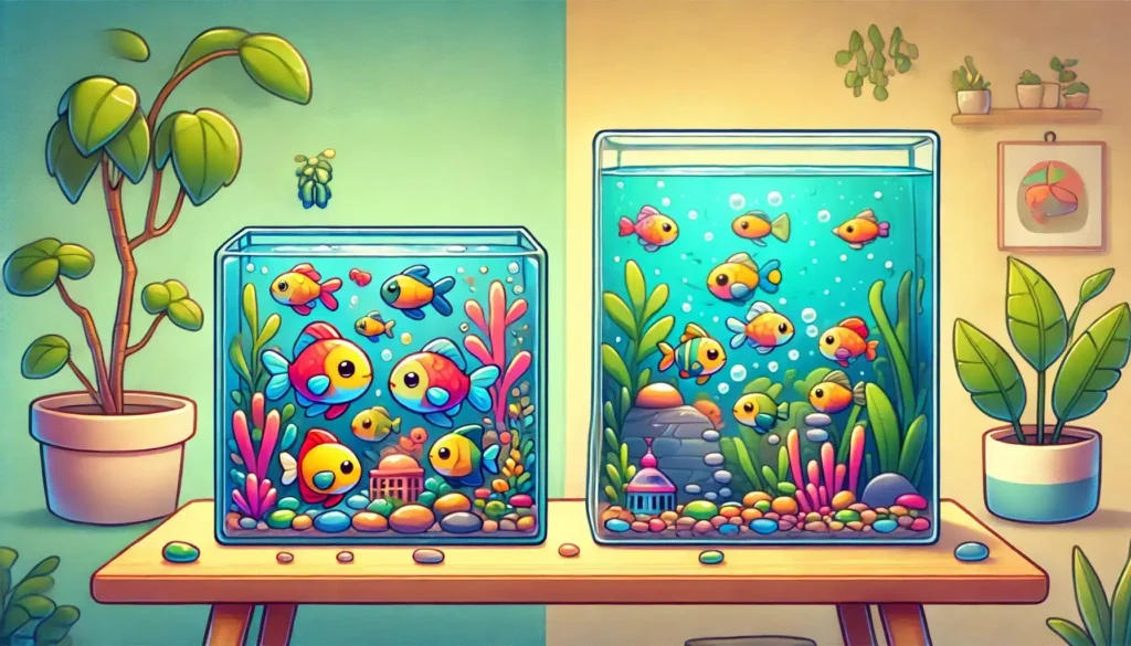 fish tanks size and crowding