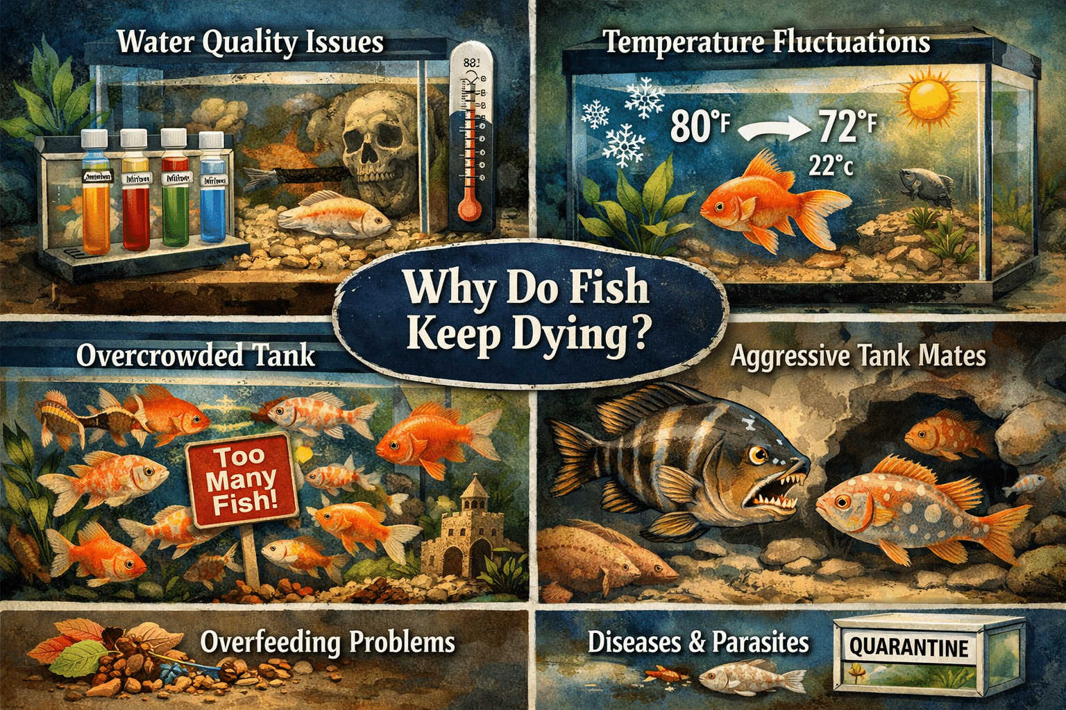 why do fish keep dying